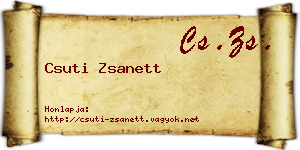 Csuti Zsanett névjegykártya