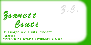 zsanett csuti business card